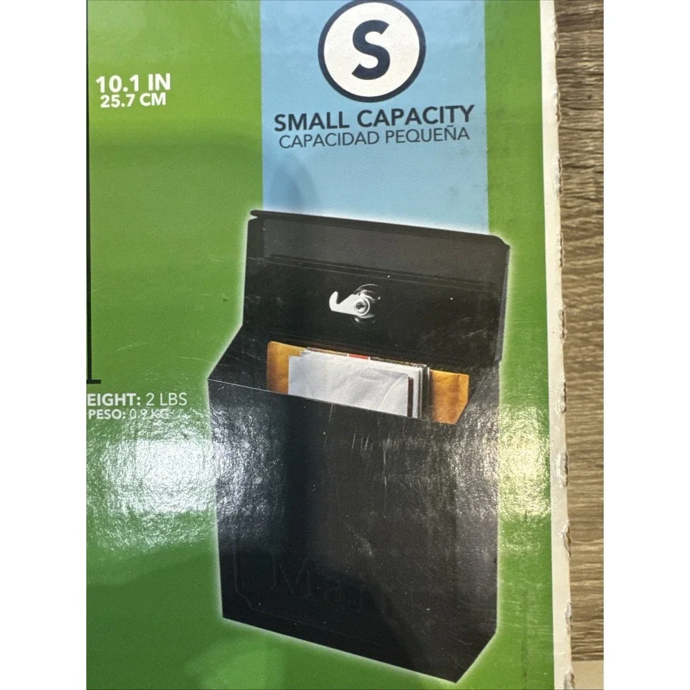 New Gibraltar THVKB001 Black Townhouse Wall Mount Locking Mailbox